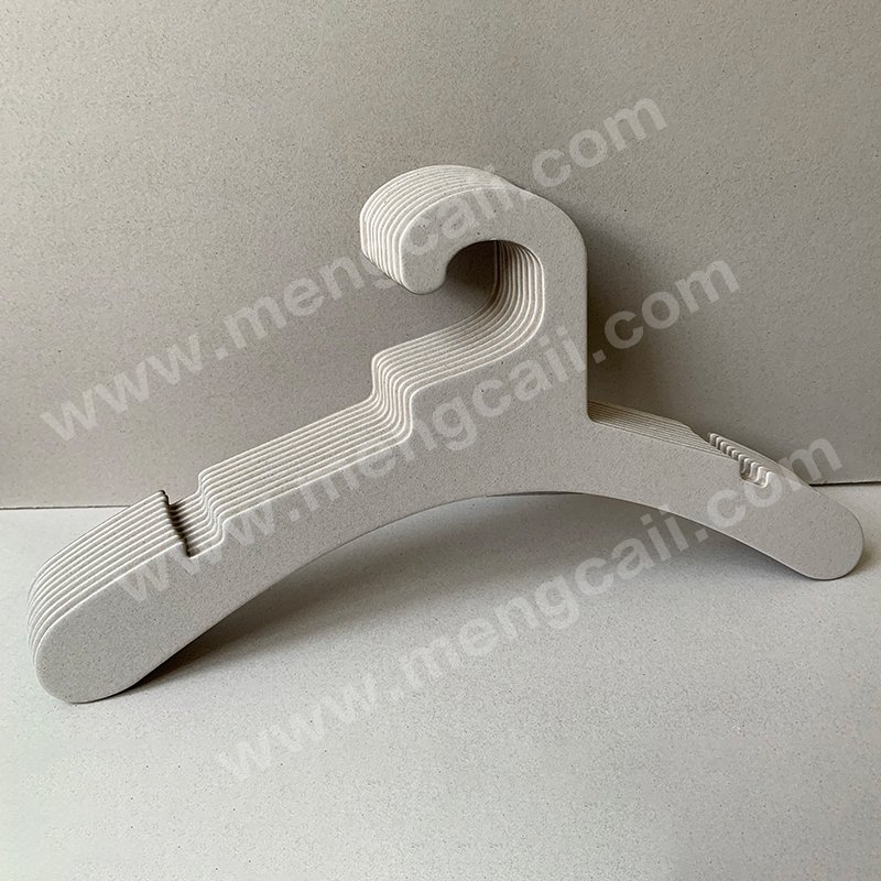 Sustainable Eco Friendly Hangers made of natural cardboard, completely biodegradable, used for display of adult clothing accessories, size and shape can be customized