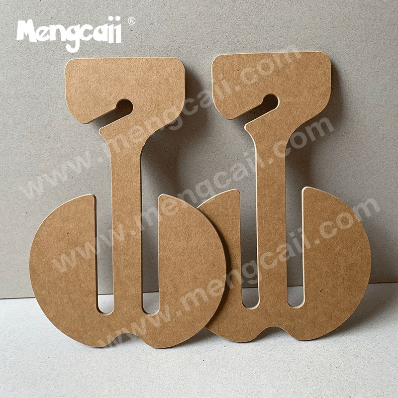 Mengcaii slipper paper hooks are high quality, sustainable, eco-friendly, fully recyclable and biodegradable fashion shoe hooks made from high pressure composite fiber cardboard.