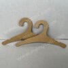 Customized children's cardboard hangers made of FSC renewable kraft paperboard, 13 inches long, recyclable and completely biodegradable, suitable for displaying children's clothing.