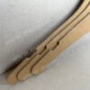 Customized children's cardboard hangers made of FSC renewable kraft paperboard, 13 inches long, recyclable and completely biodegradable, suitable for displaying children's clothing.