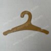Customized children's cardboard hangers made of FSC renewable kraft paperboard, 13 inches long, recyclable and completely biodegradable, suitable for displaying children's clothing.