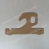A car floor mat paper hook made of environmentally friendly and renewable cardboard. It is recyclable and degradable. It can bear a load of about 10KG. It is used for hanging display of heavier products such as carpets and blankets.