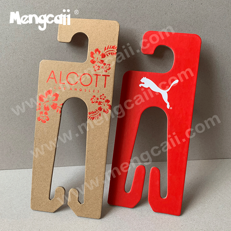 Cardboard hook for slippers, made of high-hardness cardboard, renewable, degradable, eco-friendly, and can be customized with various printing and hot stamping effects