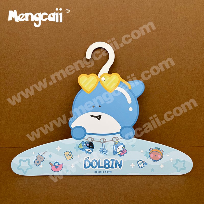Custom Korean Cartoon Cardboard Hangers | Eco-Friendly Die-Cut DIY Clothing Display Hanger | MENGCAII