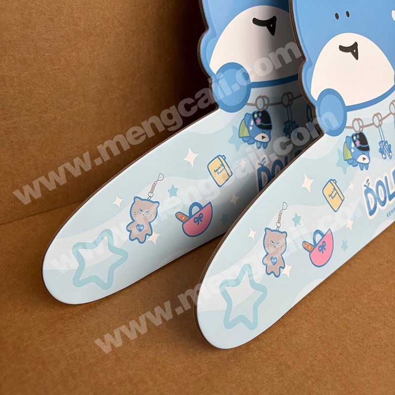 Custom Korean Cartoon Cardboard Hangers | Eco-Friendly Die-Cut DIY Clothing Display Hanger | MENGCAII