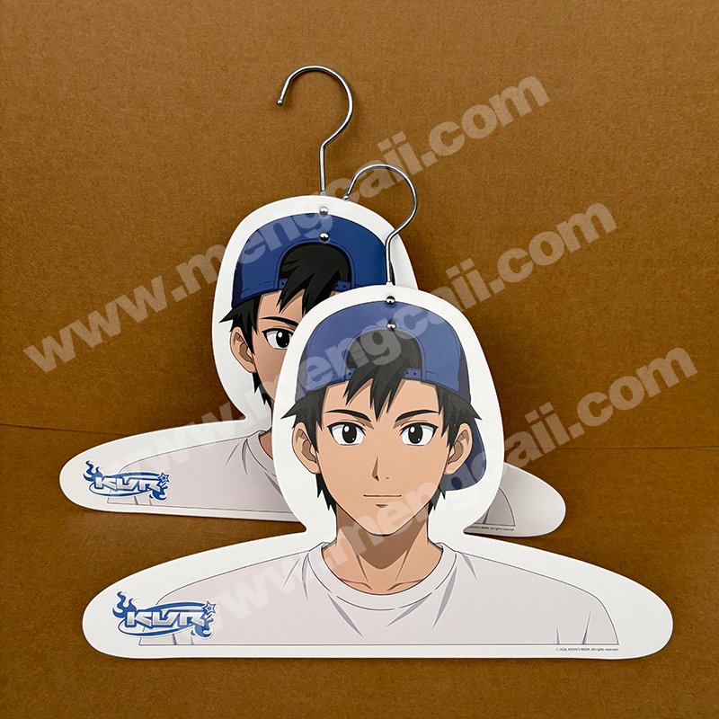 Custom Korean Cartoon Cardboard Hangers | Eco-Friendly Die-Cut DIY Clothing Display Hanger | MENGCAII